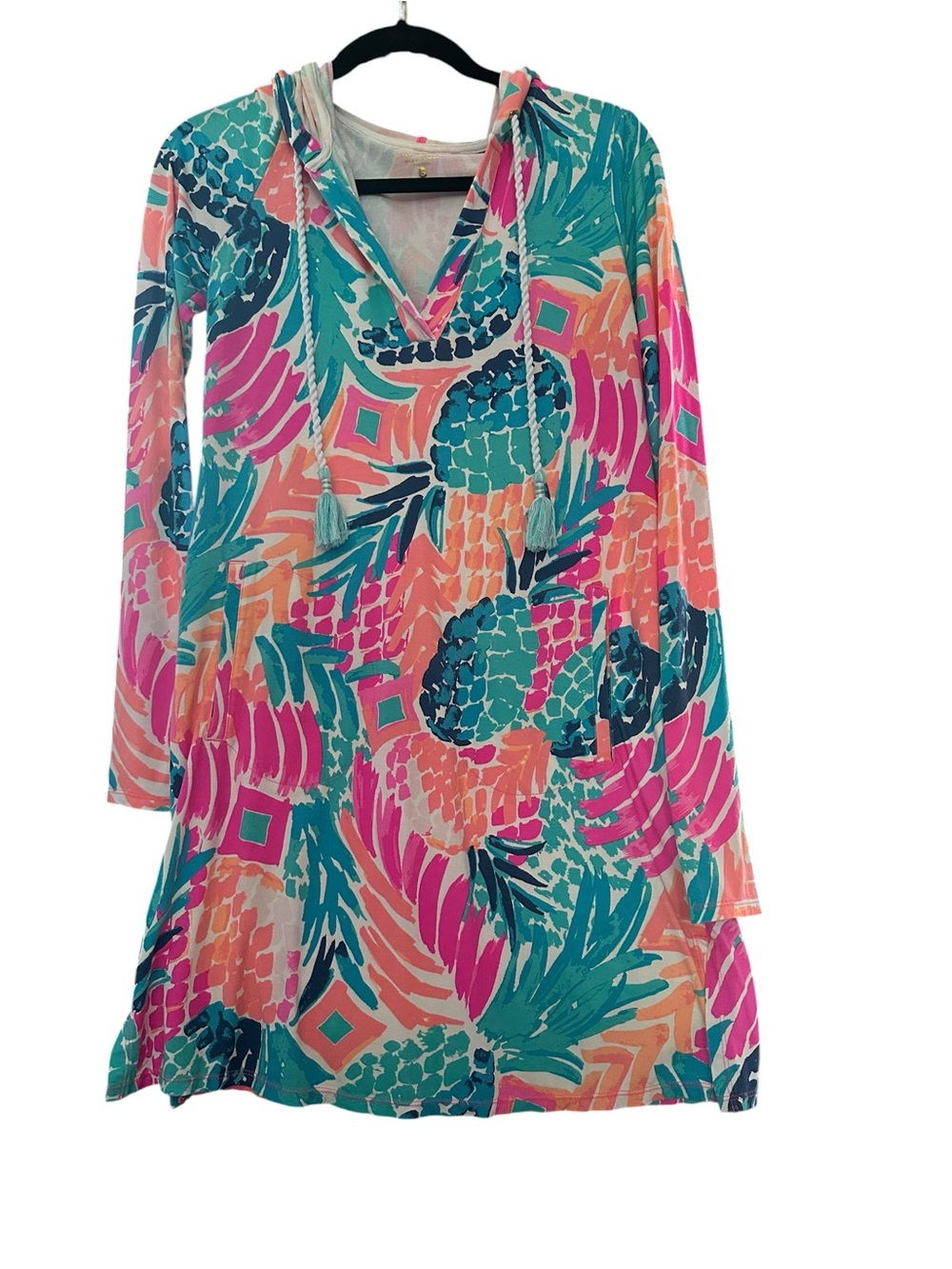 Lilly Pulitzer Pastel Tropical Tunic - Pink, Teal, Coralt ***pockets***